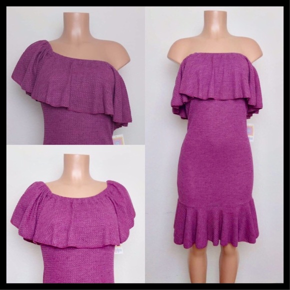 Lularoe Cici Waffle Mermaid Dress LLR - Picture 3 of 6